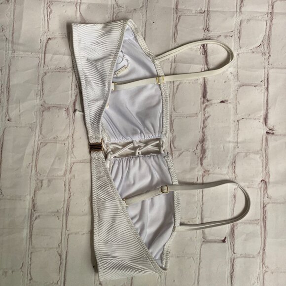 Milly Cabana White Swim Top NWT Size Medium - Picture 6 of 7